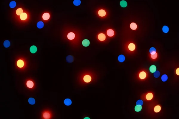 Abstract Bokeh Achtergrond Van Rond Kerstlicht Feesten — Stockfoto