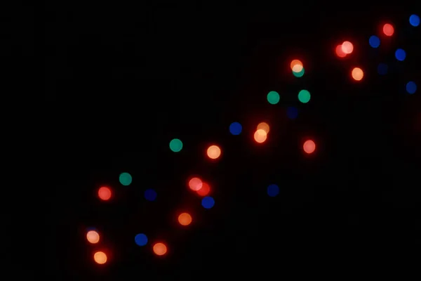 Abstract Bokeh Achtergrond Van Rond Kerstlicht Feesten — Stockfoto