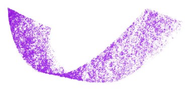 Mor boya fırçası darbesi beyaz arkaplanda izole