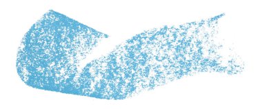 Açık mavi boya fırçası darbesi beyaz arkaplanda izole