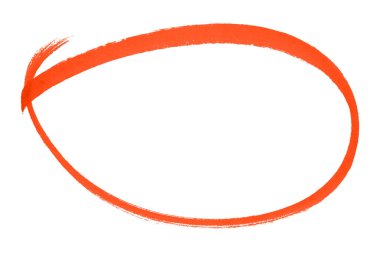 Beyaz arkaplanda izole edilmiş kırmızı kalem işaretli daire