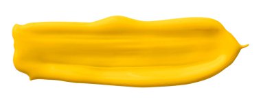 Beyaz arka plan üzerinde izole sarı fırça