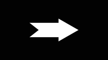 Siyah arkaplanda beyaz ok izole edildi