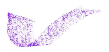 Mor boya fırçası darbesi beyaz arkaplanda izole