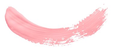 Beyaz arka planda izole edilmiş pembe fırça