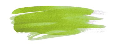 yeşil suluboya arka plan, sanatsal olarak elle çizilmiş. beyaz arkaplanda izole.