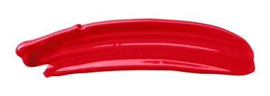 Beyaz arkaplanda kırmızı suluboya fırça izole