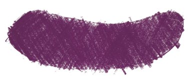 Soyut organik renkli kalemler soyut mor tebeşir damlası şekli beyaz arkaplanda izole edilmiş.