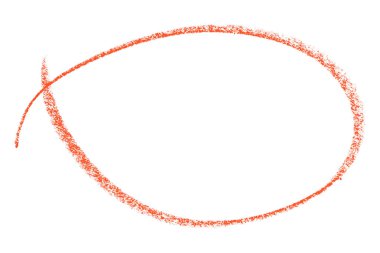 Beyaz arkaplanda izole edilmiş kırmızı kalem işaretli daire