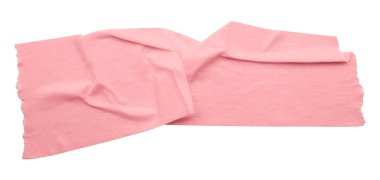 Pembe buruşuk yırtık bant beyaz arkaplanda izole.
