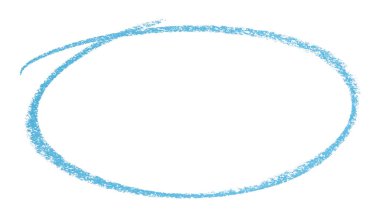 Açık mavi kalem vurgulama daire işareti beyaz arkaplanda izole