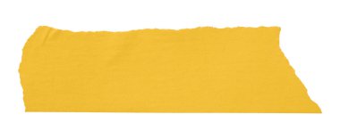 Sarı buruşmuş bant beyaz arkaplanda izole edilmiş..