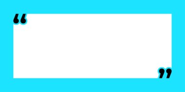 Alıntı arka planının illüstrasyon vektörü. Remark metin kutusu poster şablonu konsepti. Boş çerçeve celbi. Alıntı paragrafı simgesi simgesi. Çift parantez virgül işareti. kabarcık diyalog afişi.