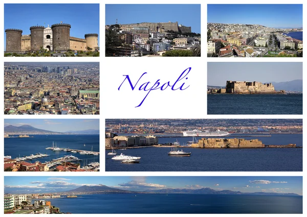 Naples views postcard — Stock Photo, Image