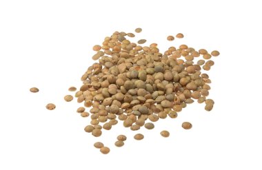 Beyaz üzerine kırmızı mercimek 