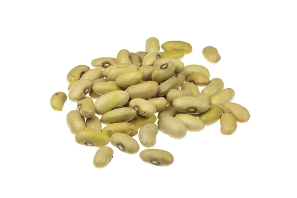 Yellow beans on white — Stock Photo, Image