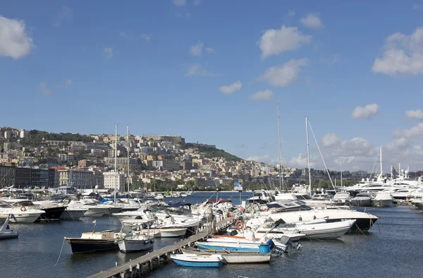 Nápoles marina con barcos — Foto de Stock