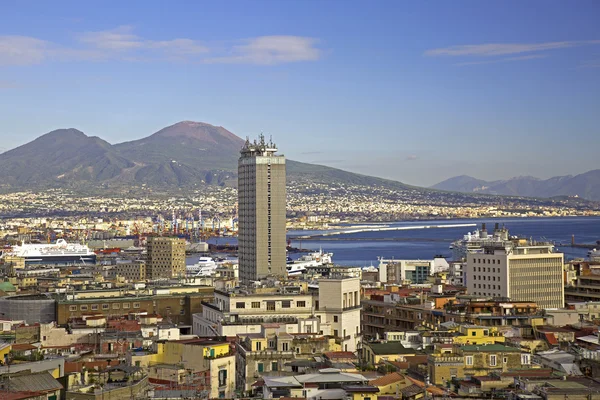 Nápoles vista con rascacielos — Foto de Stock