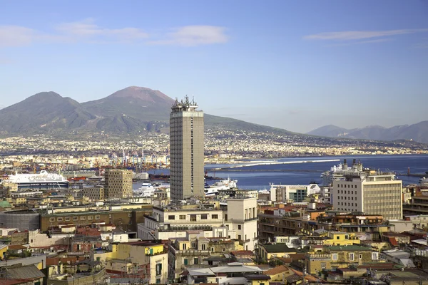 Nápoles vista con rascacielos — Foto de Stock