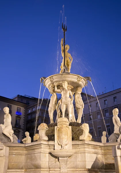 Nápoles: Fuente de Neptuno — Foto de Stock