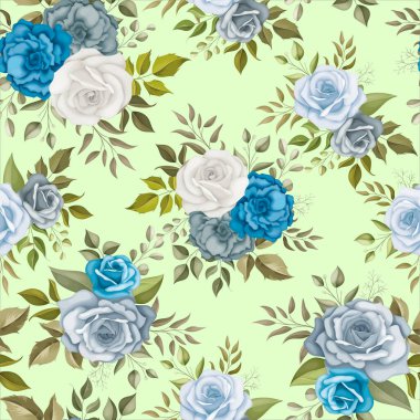 Kusursuz desenli çiçekler, güzel çiçekler ve yapraklar.