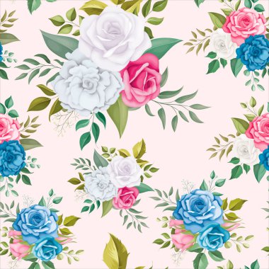 Lüks ve zarif, pürüzsüz desenli çiçek deseni.