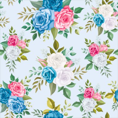 Lüks ve zarif, pürüzsüz desenli çiçek deseni.