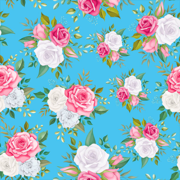 Luxury and elegant seamless pattern floral design