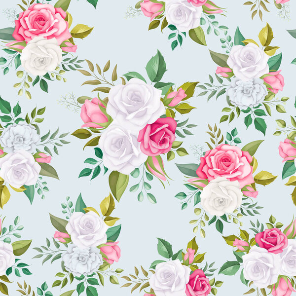 Luxury and elegant seamless pattern floral design