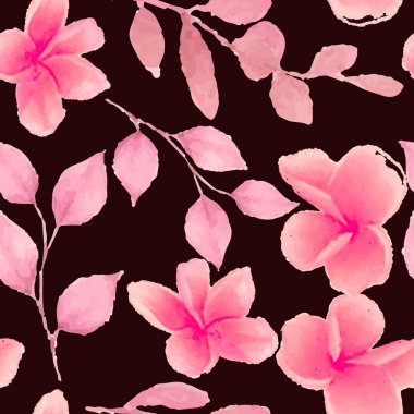 Güzel suluboya çiçek pürüzsüz desen