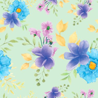 Güzel suluboya çiçek pürüzsüz desen