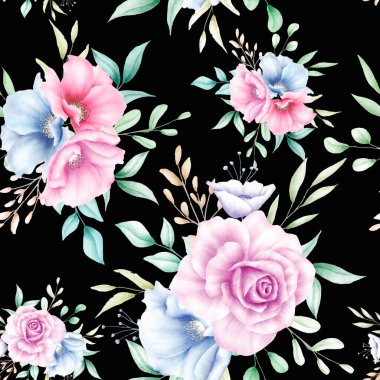 Zarif suluboya çiçeksiz desen