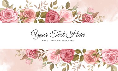 Romantik gülleri olan zarif çiçek arkaplanı.