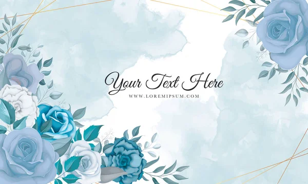 Beau Fond Fleur Bleu — Image vectorielle