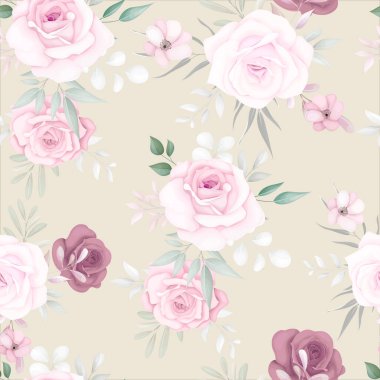 Zarif çiçek deseni ve güzel yumuşak çiçekleri var.