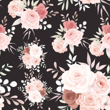 Güzel, yumuşak, dikişsiz çiçek deseni