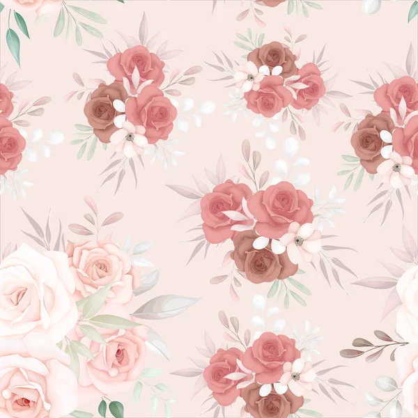Beautiful Soft Floral Seamless Pattern — Stock Vector