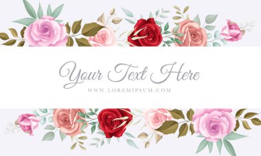 Elegant floral background with beautiful flowers ornament