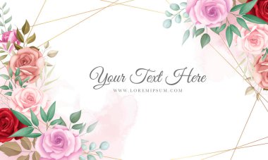 Elegant floral background with beautiful flowers ornament