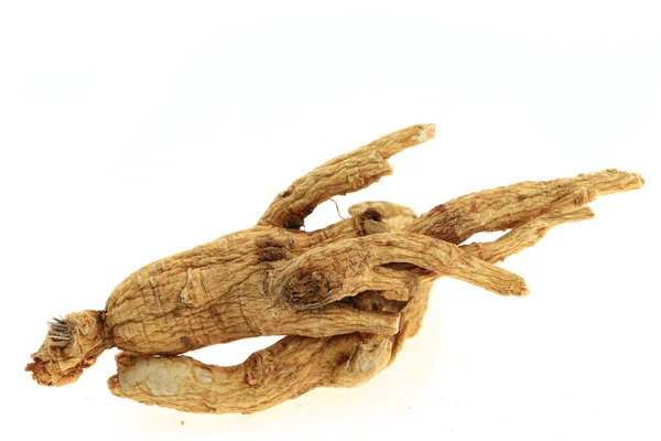 Ginseng Een Witte Achtergrond — Stockfoto