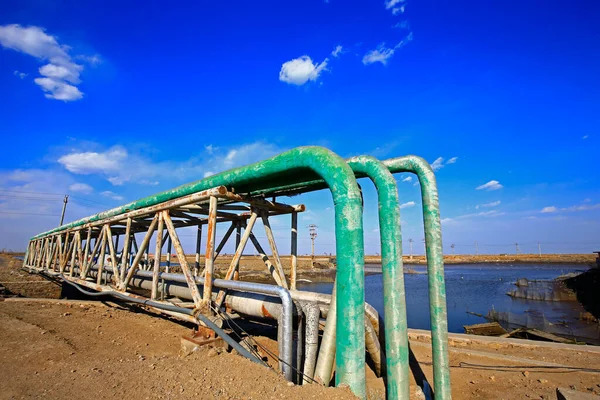 Oliepijpleidingen Kleppen Industriële Apparatuur — Stockfoto