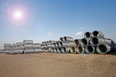 Çelik tel çubuk, güçlendirilmiş.