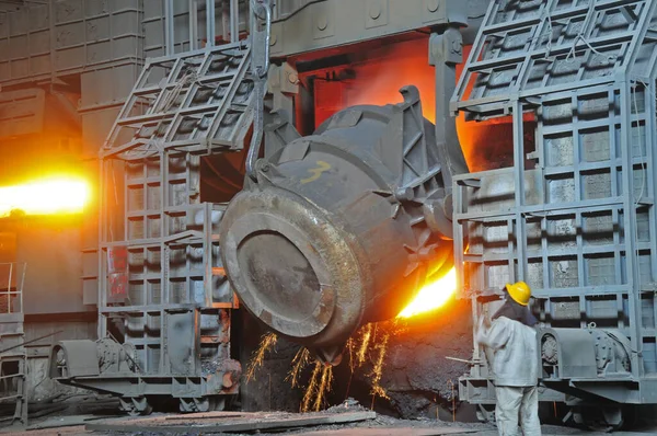 Metal Smelting Casting Steel Mill — Stock Photo, Image