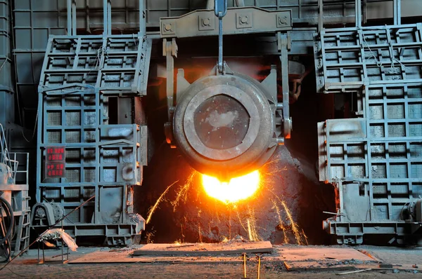 Metal smelting casting ,In the steel mill