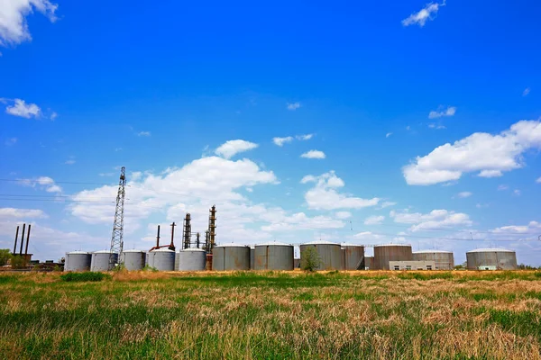Instalaciones Petrolíferas Equipos Industriales —  Fotos de Stock