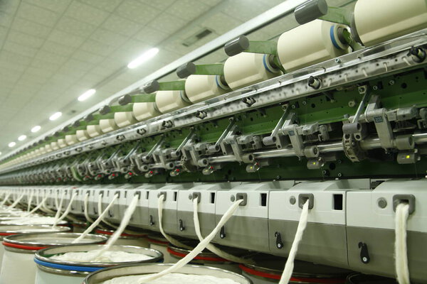 Cotton group in spinning production line factory 