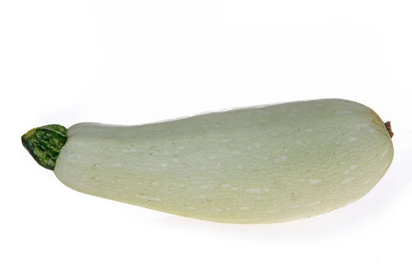 Zucchini Segar Pada Latar Belakang Putih Gambar Close — Stok Foto