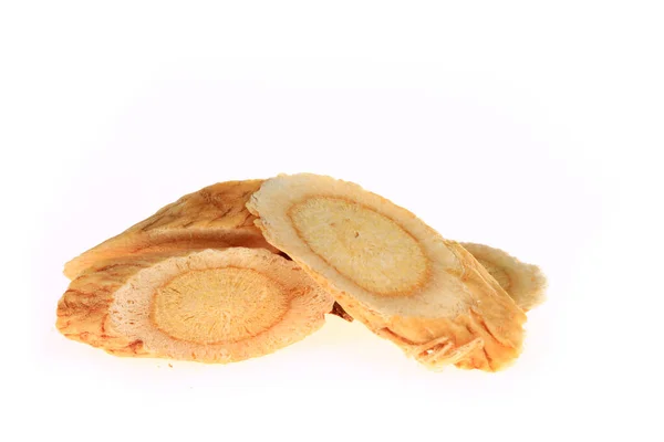Beyaz bir sırt üzerinde Çin bitkisel ilaç astragalus membranaceus
