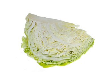 Beyaz arka planda lahana yaması