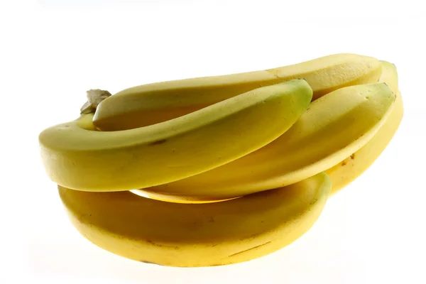 Bananas White Background Very Fresh — Stock Photo, Image